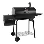 Royal Gourmet CC1830R 30-Inch Barrel Charcoal Grill with Offset Smoker, 811 Square Inches Cooking Area in Total for Outdoor Garden Patio and Backyard Cooking, Black