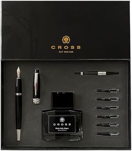 Cross Bailey Refillable Fountain Presented in a Premium Gift Box - Medium Point, Black Ink, Black