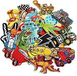 MISDONR 30pcs Boys Iron on Patches 