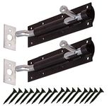 TERF® Heavy Duty Tower Door Bolt Barrel Slide Lock Cranked Necked Door Bolt Black 175mm [7''] Door Latch with Screws Ideal Door Locks for Internal and External Doors - Pack of 2