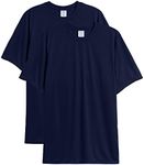 Hanes Men's Short Sleeve Cool DRI T-Shirt UPF 50-Plus, Navy, 3X-Large (Pack of 2)