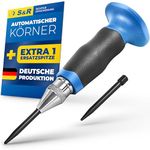 S&R Automatic Centre Punch Set - Adjustable Thrust 60-130N - Made in Germany - Includes Spare Tip