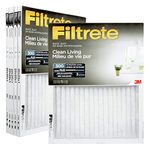 Filtrete 20x25x1 Furnace Filter, MPR 300, MERV 5, Clean Living Basic Dust 3-Month Pleated 1-Inch Air Filters, 6 Filters