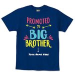 Bouncy Toonz Promoted to Big Brother Tshirt| Big Brother|Maternity Family Photoshoot Tshirt for Boy | Photoshoot Tshirt (Promotebro-4-6yr) NavyBlue