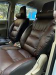 3D FRONTLINE PU Leather Puffy Series Brown-Black Car Seat Cover Compatible with Jeep Compass