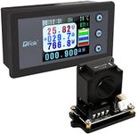 DROK Charge-Discharge Multi Testers, DC 0-120V 300A Power Meter with Color Digital LCD Display, Battery Volt Amp Power Capacity Temperature Monitor, Voltmeter Ampmeter