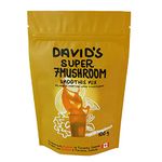 David's 7 Mushroom Superfood Mix (Shiitake, Maitake, Chaga, Reishi, Cordyceps, Porcini & Oyster Mushrooms) - 100g (3.5oz) | for Coffee, Smoothies, Shakes, & More - Vegan, Keto, Paleo