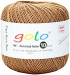 golo Crochet Thread Size 10 for Hand Knitting Crochet Yarn for Crocheting (Bronze-615)