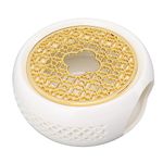 Teapot Warmer, Porcelain Teapot Heater with Tealight Holder Coffee Tea Warmer for Glass Teapot Ceramic Teapot with Round Iron Base