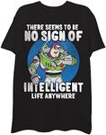 Mens Toy Story Movie Shirt - Woody, Buzz Lightyear, Rex & Pizza Planet - Throwback Classic T-Shirt, Black, Large