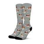 Subvise Funny Dog Crew Socks,Personalized Pet Athletic Winter Socks for Men Women, Black, One Size