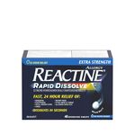 Reactine Rapid Dissolve Antihistamine Tablets - Allergy Medication with 10mg Cetirizine for 24-Hour Relief from Sneezing, Runny Nose & Watery Eyes - No Water Needed for Indoor & Outdoor 48 Count