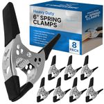 Online Best Service Lot of 8-6" inch Spring Clamp Large Super Heavy Duty Spring Metal Black - 2.5 inch Jaw Opening