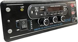 Tech-lobby® TDA 4440 Dual IC Amplifier with USB Charging Socket car Audio with Powerful 1000 watt PMPO Output with USB, Bluetooth, AUX, MMC, Universal Fitting for Any Vehicle.