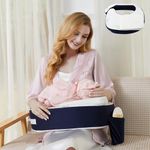 Dresime Nursing Pillow Baby Ergonomic Breastfeeding Pillows with Removable Wedge Pillow Navy blue