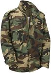 M65 Military Field Jacket with Removable Quilted Inner Liner-Woodland Camouflage (3XL)