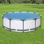 Crystals Solar Pool Cover for Swimming Pools | Thermal Blanket | Thermal Towel for 10 Feet Steel Pools - Round, Blue (10 FT Cover for Steel Pool)