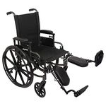 Roscoe Medical W420168E Onyx K4 Wheelchair with Elevating Leg Rests, 20"