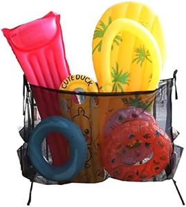 Pool Storage Bag - Space-Saving Pool Float Storage Bag,Large Capacity Hanging Net Multifunctional Bag for Pool Toy Beach Inflatable Toy M/b