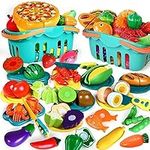 100 Pcs Play Food Set for Kids Kitc