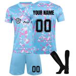 Generic Football Kits for Kids and Adult, Personalised Football Shirt with Name Number, Football Shirts Shorts and Socks Set, Football Gifts for Boys Men #3