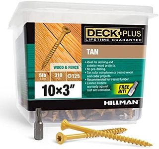 Deck Plus 48419 Wood Screws #10 x 3", Tan, 5lb Box