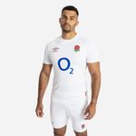 Umbro Mens England Rugby Home Shirt 2024 Six Nations Adults White S