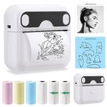 Acemall Inkless Photo Printer Mini Portable Sticker Maker Pocket Printer, Bluetooth Photo Picture Printer for Kids, Study, Note, Picture, Journal, Compatible with iOS&Android