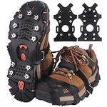 Trusiel Ice Snow Grips,Anti-Slip Shoes Ice Gripper 1 Pair Snow Walk Traction Cleats Winter Walker Traction Device for Walking on Ice Snow fit Snow & Ice Spikes Snow Traction Cleats Crampons (M)