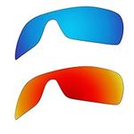 EZReplace Lenses Replacement for Oakley Oil Rig Sunglasses (Polarized Lenses) - Fits Oakley Oil Rig Frame (Ice Blue+Fire Red)