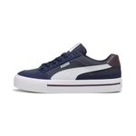 PUMA Men's Court Classic Vulc Sneaker, Strong Gray-Silver Mist-Club Navy, 9.5