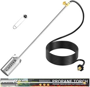 GAGITER Propane Torch Weed Burner Kit, Blow Torch High Output 1,500,000 BTU, Heavy Duty Flamethrower with 10FT Hose Hose and Handwheel for Flame Weeding,Roof Asphalt,Ice Snow,Road Marking,Charcoal