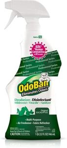 OdoBan Professional Ready-to-Use Disinfectant and Odor Eliminator, 32 Ounce Spray Bottle, Original Eucalyptus Scent
