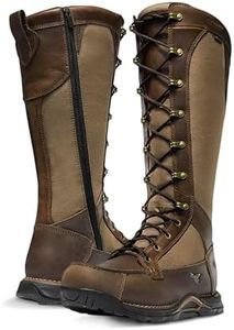 Danner Sharptail 17" Side-Zip Waterproof Snake Boots for Men - Full-Grain Leather and Nylon with 360° Snake Guard, Comfort Footbed & Traction Outsole, Brown - 10