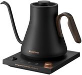 Electric Kettles, INTASTING Gooseneck Electric Kettle, ±1℉ Temperature Control, Stainless Steel Inner, Quick Heating, for Pour Over Coffee, Brew Tea, Boil Hot Water, 0.9L (Glossy Black)