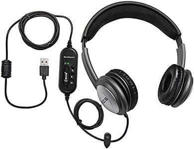 WordSlinger Deluxe Overhead USB Transcription Headset with Leatherette Cushions