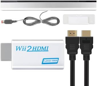 XiBYer Wii 3 in 1 Adapter Kit Wii to HDMI Converter,Wii Sensor Bar Wired Plus Infrared, 5ft High-Speed HDMI Cable Compatible with Nintendo Wii