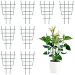 8PCS Climbing Plants Support Trellis Mini Garden Support Stand Gardens Plant Pot Trellis for Climbing Plants Vine Superimposed Indoor Plastic DIY Climbing Trellis Houseplant Supports 12 X 7.3 in