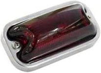 Jet Inouye 633947 Truck Supplies, Square Marker Lamp, Front Opening Type, 24V 6W Bulb, Red