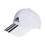 Adidas DKH29 Men's 3-Stripes Cotton Twill Baseball Cap, white/black (II3509), 57.0-60.0 cm