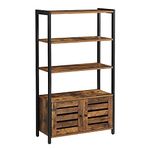 VASAGLE Bookshelf, Storage Cabinet, Bookcase in Living Room, Study, Bedroom, Rustic Brown ULSC75BX