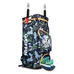 GRIFFIN Army Printed Cricket Kit Bag for Cricketers Player Edition Bag Backpack with Bat Pockets Cricket Bag kit Camouflage Shoulder Straps Sports Cricket Kit Bag Holdall 2 Bat Caves
