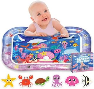 KooKooBaby Water Tummy Time Mat - Large Sensory Baby Water Mat for Tummy Time & Motor Development - Leak-Proof, Durable Play Mat for Babies 3 Months+ - Infant Water Play Mat for Baby Boys & Girls