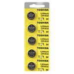 Toshiba CR1632 3 Volt Lithium Coin Battery 5 Batteries)