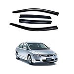 ModifyStyle Unbreakable Door Visor/Wind Deflector/Rain Guard Compatible for Honda Civic (2006 to 2013) Type 1 (set of 4pc)