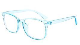 IFLASH Blue Light Blocking Glasses Gaming Filter Transparent Square Eyeglasses for Eye Protection Men Women Computer/Tablet/Laptop/Mobile/TV Anti-blue & Anti eyestrain (BLUE)