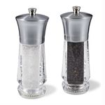 Cole & Mason Exford Salt and Pepper Mills for thinKitchen:, Precision+, Brushed Nickel/Acrylic, 160mm, Gift Set, Includes 2 x Salt and Pepper Grinders, Lifetime Mechanism Guarantee