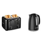 Proctor Silex 4-Slice Extra-Wide Slot Toaster (24215) + Black+Decker 1.7L Rapid Boil Electric Kettle