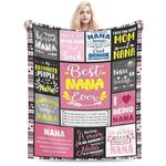 Nana Gifts Throw Blanket - Best Gifts for Nana from Grandkids - Birthday Gifts for Nana from Granddaughter Grandson - Flannel Fleece Soft Throw Blanket 50x60