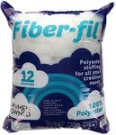 Essentials By Leisure Arts Polyester Fiber-Fil, Premium Fiber-Fil Stuffing, 12Oz Bag, High Resilience Polyfill for Filling Stuffed Animals, Crafts, Pillow Stuffing, Cushion Stuffing